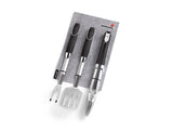 OMPAGRILL - Set Barbecue 3 Pezzi 03470 | Pinza Paletta Forchettone | Acciaio Inox | 45cm | Manico Antiscivolo