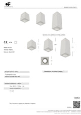 Faretto a Cubo da soffitto in gesso ceramico per lampade GU10 H.8cm - PLAP C8