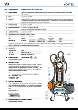 PEDROLLO - Elettropompa Sommergibile VXm 15/35 | Drenaggio Liquami | 1,1kW | 500 l/min | Cavo 10m