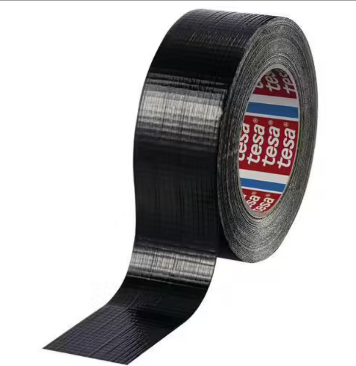 TESA - Nastro Americano Telato 4610 | 50mm x 25m | Duct Tape | Nero / Grigio | Strappabile a Mano