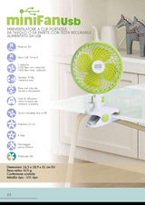 Ventilatore portatile con clip e base - Mini Fan usb
