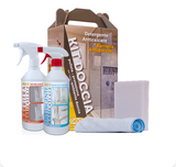 GEAL - Kit Doccia 680006 | Pulizia e Protezione Box Doccia | Doccia Clean 0,75L + Antigoccia 0,75L + Spugna + Microfibra