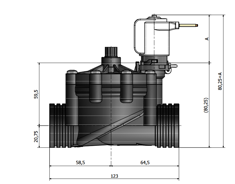 RPE - Elettrovalvola per Irrigazione con Regolatore di Flusso NC | Terza Serie | 3/4'' e 1'' F/F | 24V AC | Giardino e Impianti Professionali