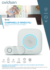 AVIDSEN - Suoneria Senza Fili SONA 102507 | 200m | Luce Lampeggiante | Volume Regolabile | Batteria