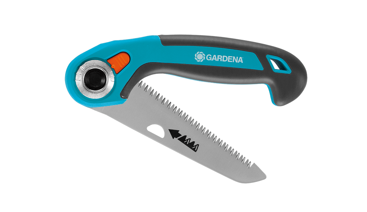 GARDENA - Segaccio Pieghevole 135P 8742-20 | Lama 135mm | 3 Posizioni | Denti Temprati | Cromatura | Garanzia 25 Anni