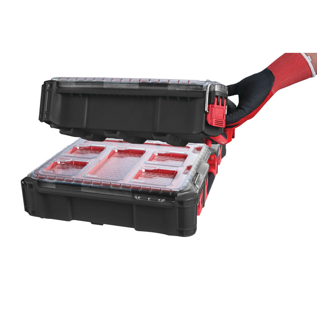 MILWAUKEE - Cassetta Porta Minuterie PACKOUT™ Organiser 4932464082 | IP65 | 10 Scomparti | Sistema Modulare