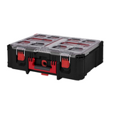 MILWAUKEE - PACKOUT Organizer XL 4932478625 | IP65 | Coperchio Trasparente | Vaschette Modulari