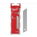 MILWAUKEE - Lame a Spezzare per Taglierino 4932480107 | 18mm | Set 10 Pezzi | Carburo | Dispenser | Cutter