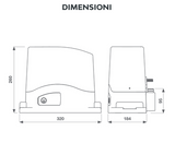 Kit d'automatisation Key Automation pour portails coulissants jusqu'à 400 Kg 24V 900KTU4324ES