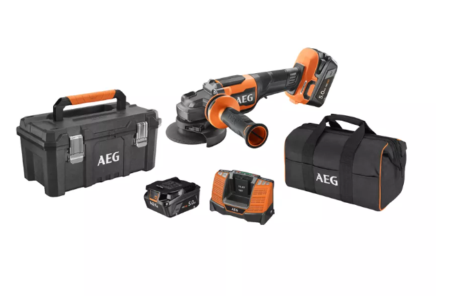 AEG Brushless Angle Grinder 18V, 2x5.0Ah - BEWS 18-115BLPX2-502TB