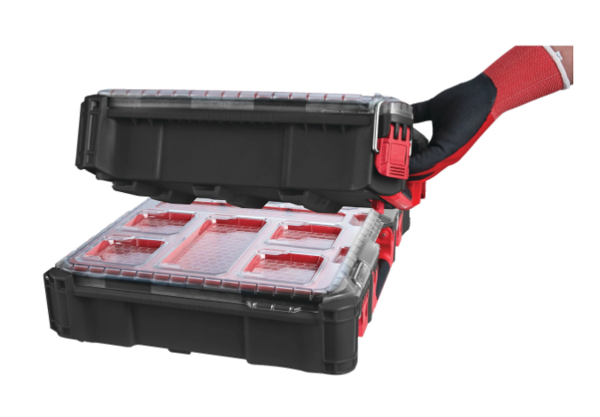 MILWAUKEE - PACKOUT Organiser Slim 4932471064 | Porta Minuteria | IP65 | Scomparti Rimovibili | Sistema Modulare