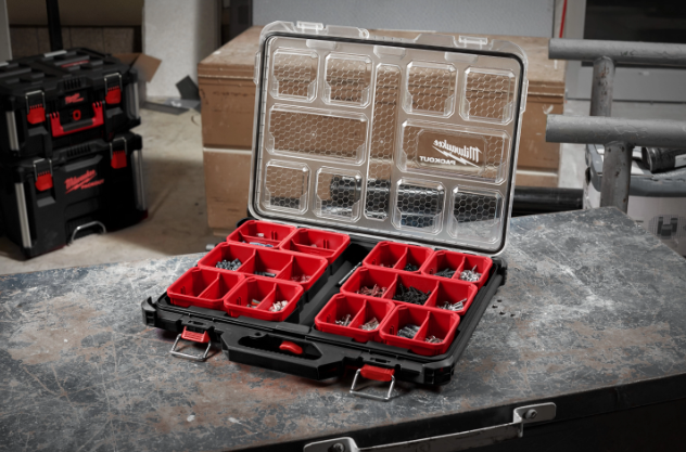 MILWAUKEE - PACKOUT Organiser Slim 4932471064 | Porta Minuteria | IP65 | Scomparti Rimovibili | Sistema Modulare