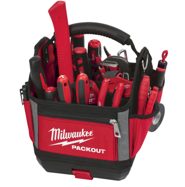MILWAUKEE - PACKOUT Borsa Portautensili Aperta 4932464084 | 25cm | 28 Tasche | Base Rigida | Modulare