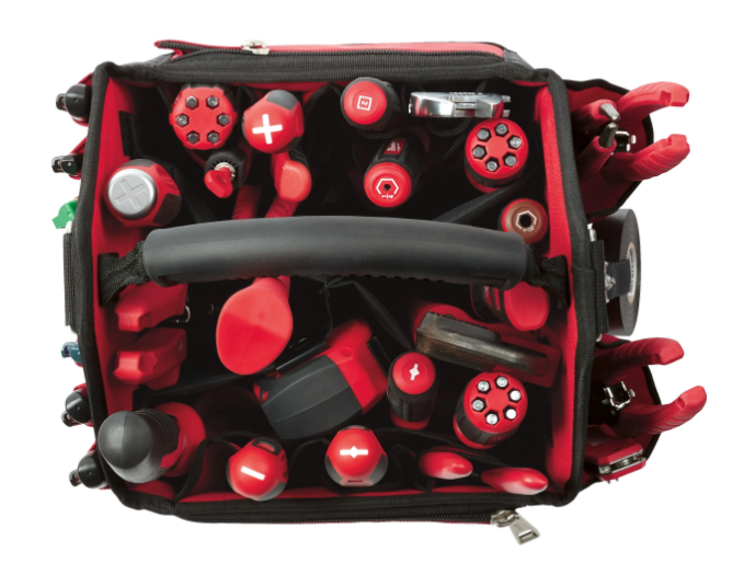 MILWAUKEE - PACKOUT Borsa Portautensili Aperta 4932464084 | 25cm | 28 Tasche | Base Rigida | Modulare