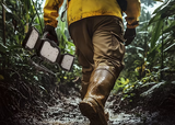 CENTURY - Proiettore Portatile LED Strike Model T | 30W-50W | IP65 | IK06 | 4000K | Li-Ion | USB-C