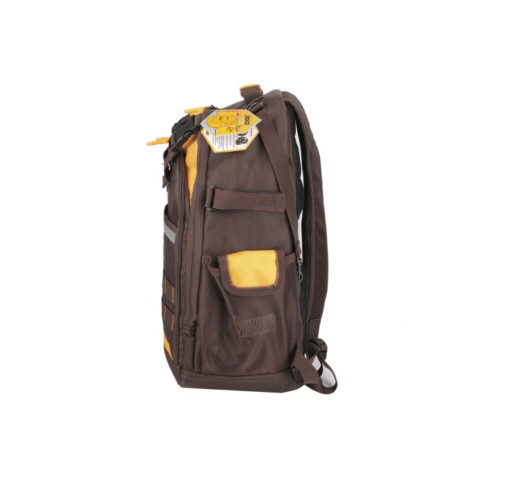INGCO - Werkzeugrucksack HBP01028 | Stabiler Rahmen | 38x17x46cm | Tragfähigkeit 8kg | Oxford 600D Polyester | Außentaschen