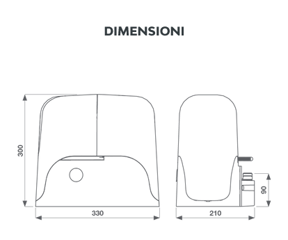 KEY AUTOMATION - Kit Automazione Wi-Fi Cancello Scorrevole 500Kg 24V KSUN5024EK | NLS | ECLIPSE | KUBE