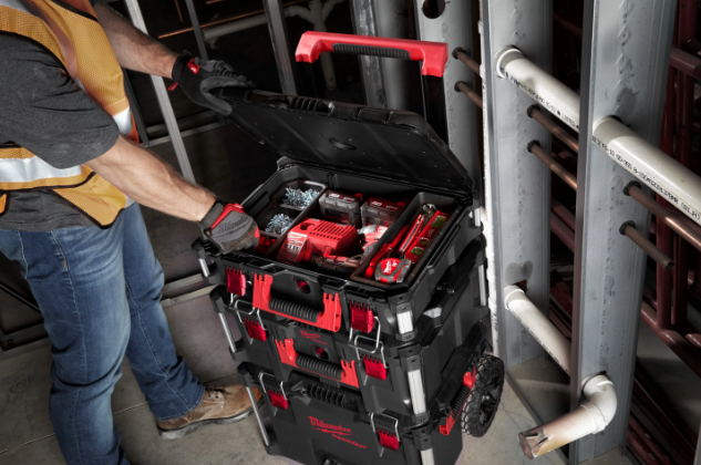 MILWAUKEE - PACKOUT Cassetta Portautensili 4932464080 | IP65 | 34kg | Modulare | Chiusure Metalliche
