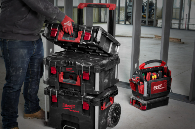 MILWAUKEE - PACKOUT Cassetta Portautensili 4932464080 | IP65 | 34kg | Modulare | Chiusure Metalliche