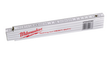 Milwaukee – 2-m-Klapplineal | 90°/180°-Arretierung | Messinggelenke | Robuste Ausführung 
