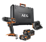AEG - Trapano a Percussione SubCompact Brushless 18V BSB18SBL2-X02C | 65 Nm | 2 Batterie PRO18V | Valigetta