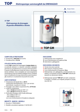 PEDROLLO 0.75HP TOP3 Submersible Electric Pump for Clear Water Drainage