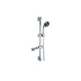Chrome shower rail with 8-function shower