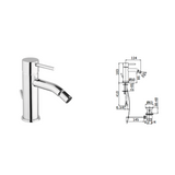 MAMOLI - Miscelatore Monocomando Bidet Cromato Pico | Scarico Incluso | Flessibili 3/8" | Cartuccia Ceramica