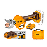 INGCO CSSLI203083 – Forbici da Potatura a Batteria 20V Brushless | Ø Taglio 30mm | Kit Completo