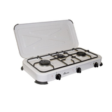3-Burner Gas Stove in White Porcelain Steel