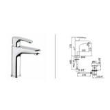 Mamoli Chrome finish basin mixer with Smile waste