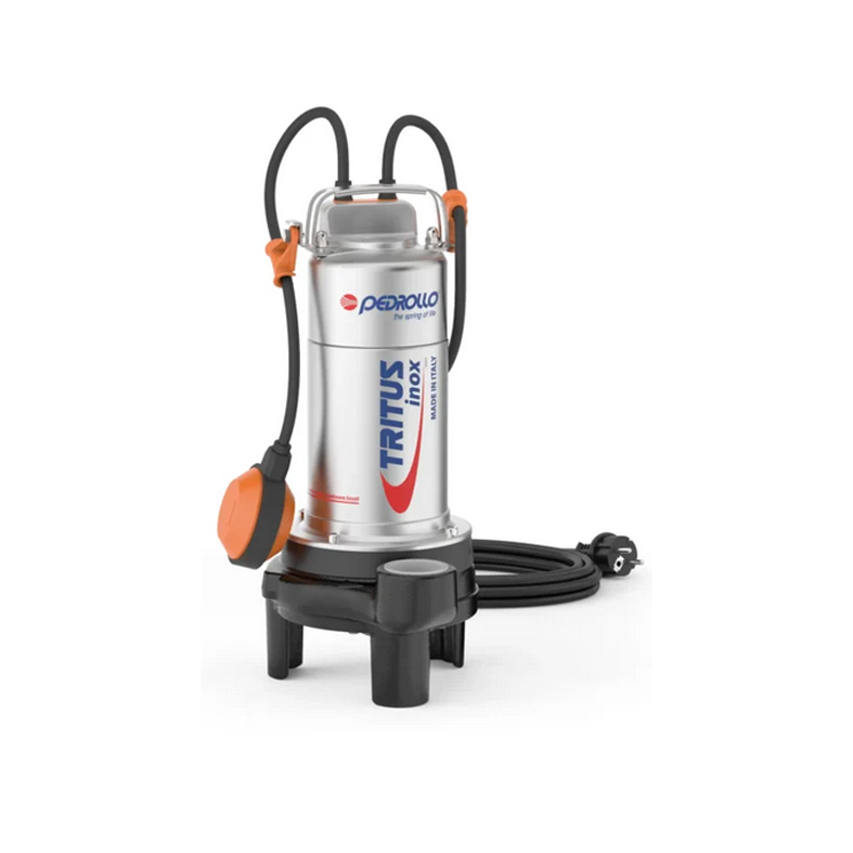 Pedrollo TRITUS-Inox TIGm 0.75 1HP submersible electric pump with grinder for drainage of cesspits and sewage