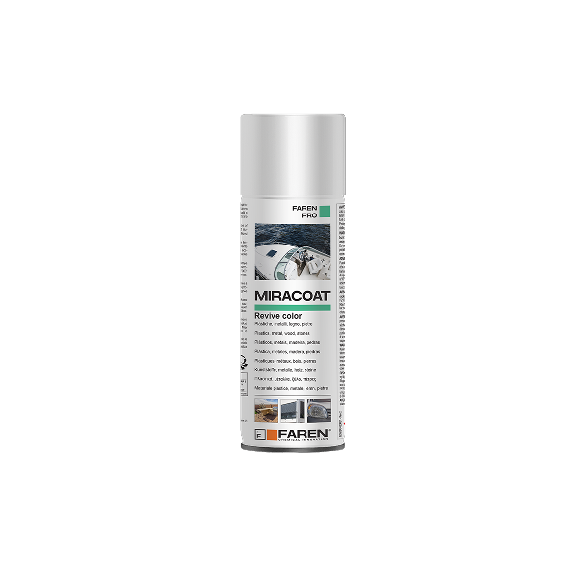 FAREN - Rinnova Colore MIRACOAT SPRAY 400ml | Plastiche | Metalli | Legno | Pietre