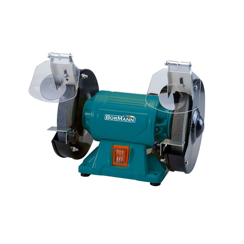 BORMANN - Doppelschleifmaschine BDT1510 | 200W | Schleifscheiben 150mm | 2.980 U/min | Verstellbare Werkstückauflagen | Transparente Funkenfänger
