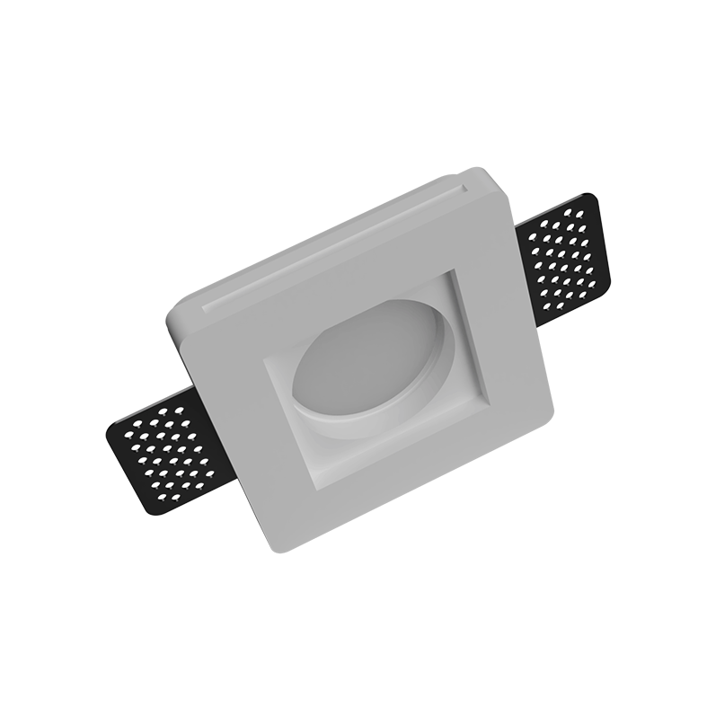 CENTRO FARETTI - Spot encastré carré en plâtre Slim Grosseto CSF040 | GU10 | Angles nets | Peinturable