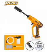 INGCO - Idropulitrice Cordless CPWLI2036 20V | 24,8 bar | 2,8L/min | Autoaspirazione | Kit Completo | Solo Corpo