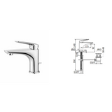 Mamoli Penelope basin mixer with chrome finish and waste