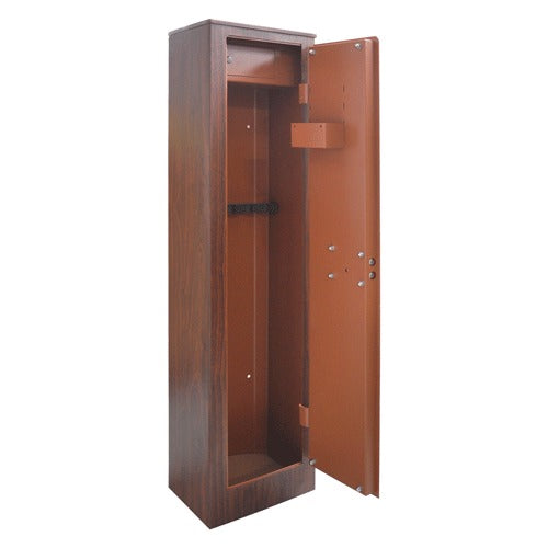 Armoire porte-fusils finition bois 8 places avec coffre KW-8T