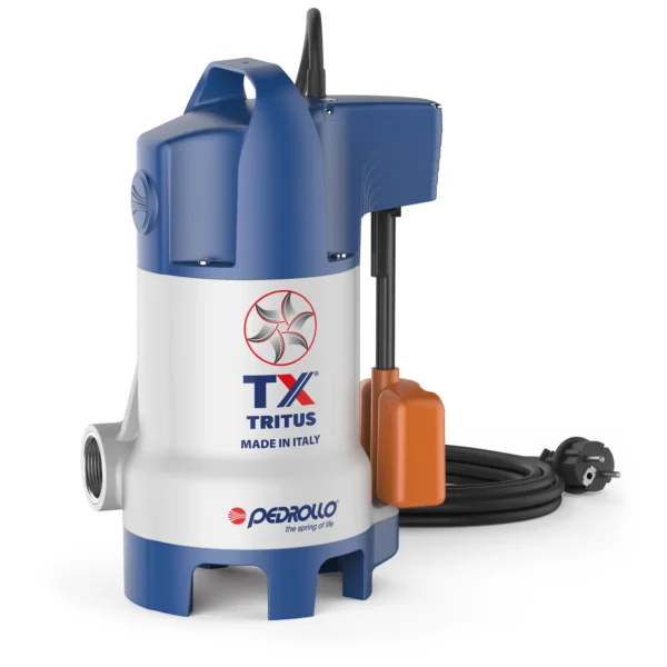 Pedrollo TRITUS-TX 0.75HP submersible electric pump with grinder for waste water