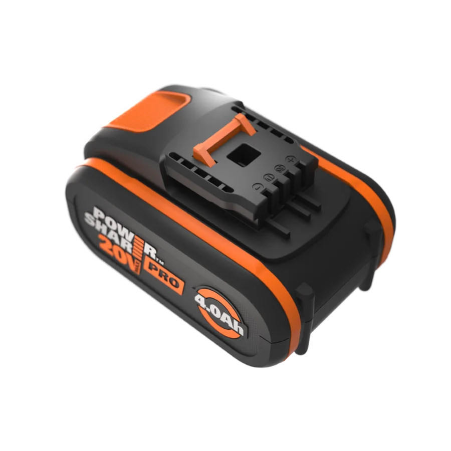WORX Batteria Pro ad alta capacità da 20V 4,0 Ah con indicatore