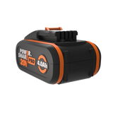 WORX Batteria Pro ad alta capacità da 20V 4,0 Ah con indicatore