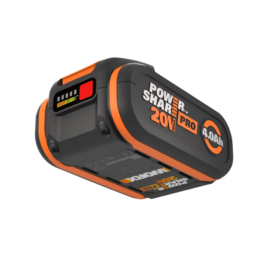 WORX Batteria Pro ad alta capacità da 20V 4,0 Ah con indicatore