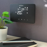 AVIDSEN - Cronotermostato Wi-Fi Filare Nero 127073 | HomeTemp | 230V | Caldaia e Pompa di Calore | Alexa Google