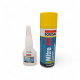 SOUDAL - Colla Super Rapida con Attivatore MITRE KIT | Cianoacrilato | Bicomponente | Presa 1 Minuto