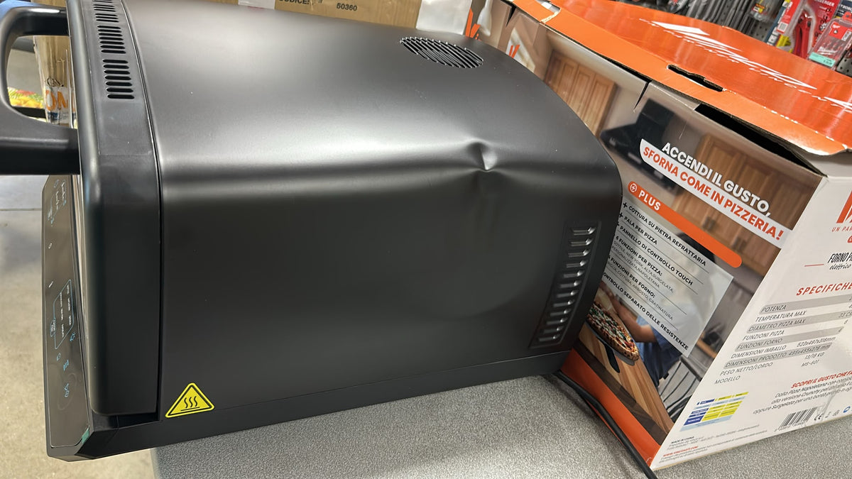 VINCO Forno Pizza Elettrico 50360 | 2200W | Ø33cm | Touch | Sportello Inox | 6 Funzioni [RICONDIZIONATO]