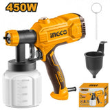 INGCO - Aerografo Elettrico SPG3508 | 450W | Ugello 2,5mm | 380 ml/min | Contenitore 800ml | 0,1-0,2 bar