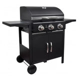 XONE - Barbecue a Gas Black X3 GAR01011 | 3 Fuochi 9kW | Griglia 55x44cm | Termometro | Cover Inclusa