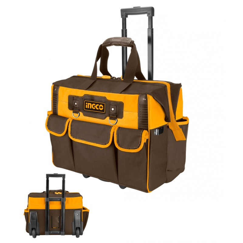 INGCO - Trolley Portautensili HRRTB2015 20" | 19 Tasche | Manico Telescopico | Carico Max 20 kg
