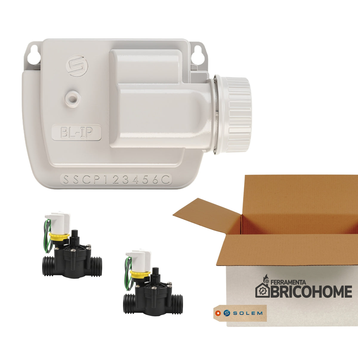 Kit Programmatore Irrigazione SOLEM 2 Stazioni + 2 Elettrovalvole Bistabili RPE [BUNDLE]