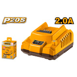 INGCO - Caricabatteria Rapido 20V 2A FCLI2001E | 110-240V | Compatibile P20S | Imballato in Scatola